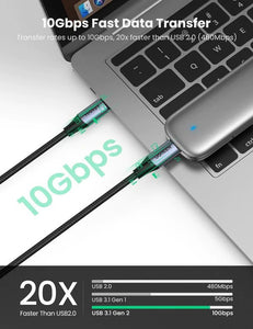 Ugreen USB C To USB C PD 5A Fast Charging Cable 3m -Black