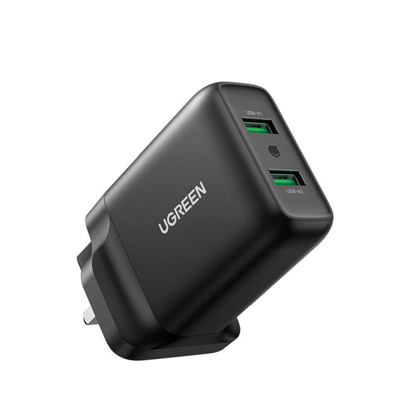 Ugreen 36W Dual USB Wall Charger - Black – Case Up