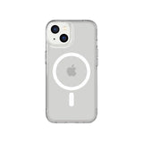Case UpHere clear magnetic phone case with MagSafe ring for iPhone, showcasing its transparent design and protective features.
